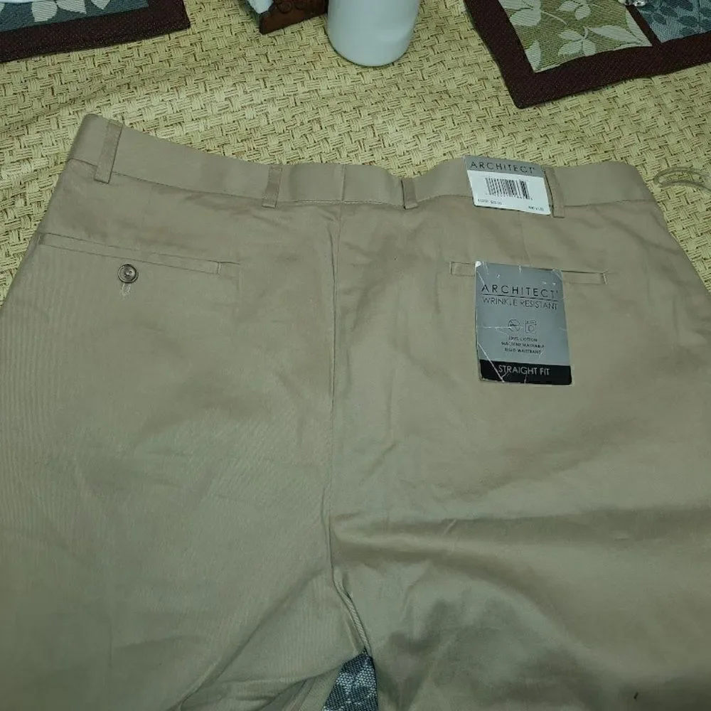 New Architect Straight Fit Khaki Wrinkle Resistant Men's 40/32